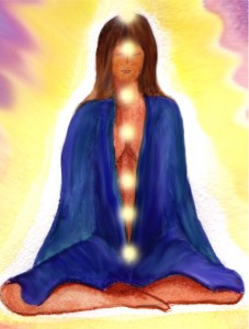 Meditating woman